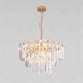 Подвесная люстра Eurosvet Elegante 10130/8 золото/прозрачный хрусталь Strotskis - фото 4753149