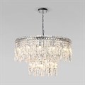 Подвесная люстра Eurosvet Blitz 60160 хром/ прозрачный хрусталь Strotskis - фото 4754544