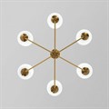 Люстра на штанге Eurosvet Loona 60161/6 латунь - фото 4754550