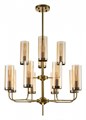 Люстра на штанге Indigo Balletto 13014/12R Brass - фото 4767288
