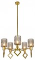 Люстра на штанге Indigo Preda 13025/5R Gold - фото 4768408