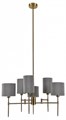 Люстра на штанге Indigo Plisse 13033/6R Brass - фото 4768949