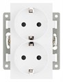 Розетка двойная с заземлением и со шторкой, без рамки Arlight SCT 043764 - фото 4783634