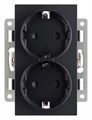 Розетка двойная с заземлением и со шторкой, без рамки Arlight SCT 043765 - фото 4783636