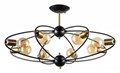 Люстра на штанге Arte Lamp Glasgow A1963PL-8BK - фото 4870505