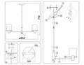 Люстра на штанге Ambrella Light HIGH LIGHT LH57033 - фото 4901575