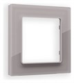 Рамка на 1 пост Ambrella Volt Platos Стекло органическое AF330501 - фото 4904743