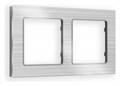 Рамка на 2 поста Ambrella Volt Platos Металл AF550102 - фото 4904888