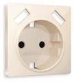 Накладка для розетки с заземлением и со шторками и 2хUSB type A Ambrella Volt Quant AP3090 - фото 4905050