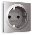 Накладка для розетки с заземлением и со шторками Ambrella Volt Quant AP5070 - фото 4905080