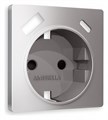 Накладка для розетки с заземлением и со шторками и 2хUSB type A и C Ambrella Volt Quant AP5100 - фото 4905134