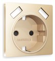 Накладка для розетки с заземлением и со шторками и 2хUSB type A Ambrella Volt Quant AP6090 - фото 4905164