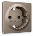 Накладка для розетки с заземлением и со шторками Ambrella Volt Quant AP6370 - фото 4905192