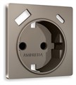 Накладка для розетки с заземлением и со шторками и 2хUSB type A и C Ambrella Volt Quant AP6400 - фото 4905198
