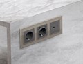 Накладка для розетки с заземлением и со шторками и 2хUSB type A и C Ambrella Volt Quant AP6600 - фото 4905229