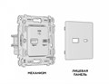 Розетка 2хUSB type A и C без рамки Ambrella Volt Quant MA311010 - фото 4905492 Розетка 2хUSB type A и C без рамки Ambrella Volt Quant MA311010 - фото 4905492