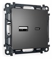 Розетка 2хUSB type A и C без рамки Ambrella Volt Quant MA661010 - фото 4909223