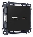 Розетка 2хUSB type A и C без рамки Ambrella Volt Quant MA811010 - фото 4909316