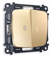 Выключатель двухклавишный с подсветкой без рамки Ambrella Volt Quant MO604010 - фото 4909630