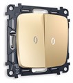 Выключатель двухклавишный с подсветкой без рамки Ambrella Volt Quant MO604015 - фото 4909633