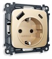 Розетка с заземлением и 2хUSB type A и C, без рамки Ambrella Volt Quant MO610010 - фото 4909663
