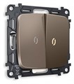 Выключатель двухклавишный с подсветкой без рамки Ambrella Volt Quant MO634010 - фото 4909720