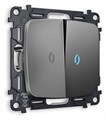 Выключатель двухклавишный с подсветкой без рамки Ambrella Volt Quant MO654020 - фото 4909818