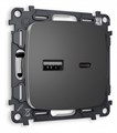 Розетка 2хUSB type A и C без рамки Ambrella Volt Quant MO661010 - фото 4909848