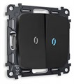 Выключатель двухклавишный с подсветкой без рамки Ambrella Volt Quant MO804020 - фото 4909908