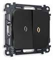Выключатель проходной двухклавишный с подсветкой без рамки Ambrella Volt Quant MO804030 - фото 4909911