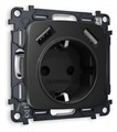 Розетка с заземлением и 2хUSB type A, без рамки Ambrella Volt Quant MO809010 - фото 4909935
