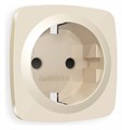 Накладка для розетки с заземлением и со шторками Ambrella Volt Quant OP3070 - фото 4910502