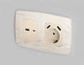 Накладка для розетки с заземлением и со шторками и 2хUSB type A Ambrella Volt Quant OP3090 - фото 4910507 Накладка для розетки с заземлением и со шторками и 2хUSB type A Ambrella Volt Quant OP3090 - фото 4910507