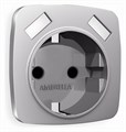 Накладка для розетки с заземлением и со шторками и 2хUSB type A Ambrella Volt Quant OP5090 - фото 4910608