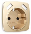 Накладка для розетки с заземлением и со шторками и 2хUSB type A Ambrella Volt Quant OP6090 - фото 4910636