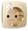 Накладка для розетки с заземлением и со шторками и 2хUSB type A и C Ambrella Volt Quant OP6100 - фото 4910638