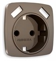 Накладка для розетки с заземлением и со шторками и 2хUSB type A Ambrella Volt Quant OP6390 - фото 4910666