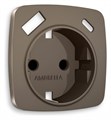 Накладка для розетки с заземлением и со шторками и 2хUSB type A и C Ambrella Volt Quant OP6400 - фото 4910668