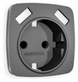 Накладка для розетки с заземлением и со шторками и 2хUSB type A Ambrella Volt Quant OP6590 - фото 4910696