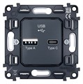 Механизм розетки 2хUSB type A и C Ambrella Volt Quant VM177 - фото 4910740