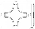 Соединитель X-образный для треков накладных Novotech Smal 135212 - фото 4921597