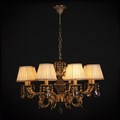 Подвесная люстра Abrasax Sylvia L.8110-8BR CRISTAL-SHADE - фото 4925052
