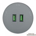 Розетка 2xUSB на треке Arte Milano Am-track-sockets 380011TS/USBx2 Grey - фото 4933639 Розетка 2xUSB на треке Arte Milano Am-track-sockets 380011TS/USBx2 Grey - фото 4933639
