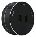 Розетка 2xUSB на треке Arte Milano Am-track-sockets 380011TS/USBx2 Black - фото 4933647