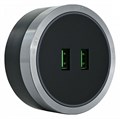 Розетка 2xUSB на треке Arte Milano Am-track-sockets 380066TS LED/USBx2 Grey - фото 4933697