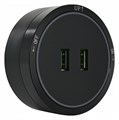Розетка 2xUSB на треке Arte Milano Am-track-sockets 380066TS LED/USBx2 Black - фото 4933707