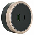 Розетка USB и type C на треке Arte Milano Am-track-sockets 380066TS LED/USB-Type-C Gold - фото 4933717