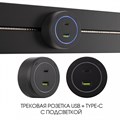 Розетка USB и type C на треке Arte Milano Am-track-sockets-39 399731TS/USB-Type-C Grey - фото 4933968