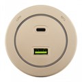 Розетка USB и type C на треке Arte Milano Am-track-sockets-39 399731TS/USB-Type-C Gold - фото 4933977
