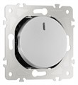 Выключатель проходной одноклавишный с подсветкой без рамки Arte Milano 202 202.33-1.silver - фото 4936977